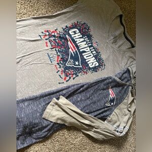 Patriots tshirt bundle long sleeve and short sleeve